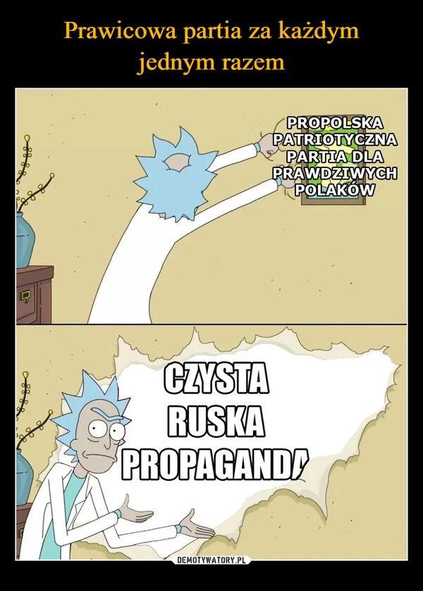 
    Prawicowa partia za każdym jednym razem