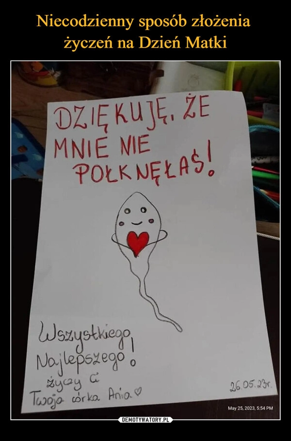 
    Niecodzienny sposób złożenia 
życzeń na Dzień Matki