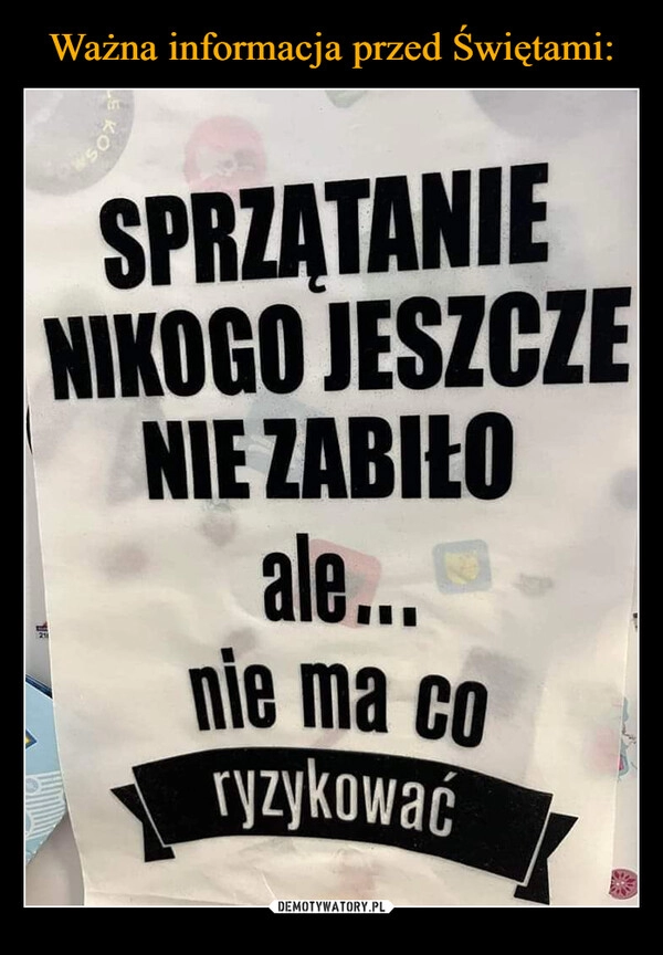 
    Ważna informacja przed Świętami: