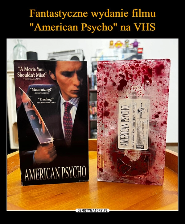 
    Fantastyczne wydanie filmu "American Psycho" na VHS