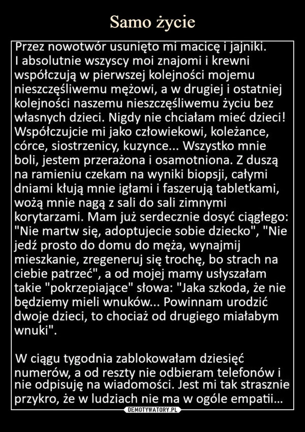 
    
Samo życie 