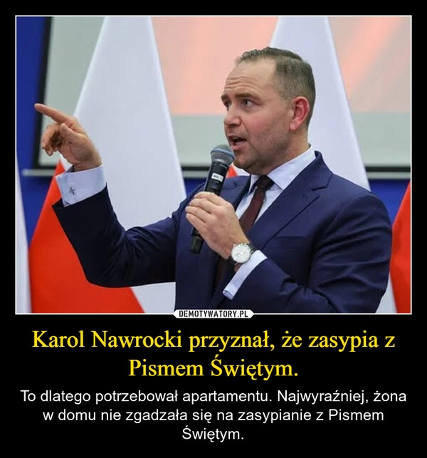 
    Karol Nawrocki przyznał, że zasypia z Pismem Świętym.