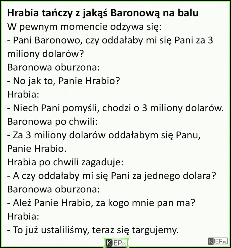 
    Hrabia tańczy z jakąś Baronową na balu