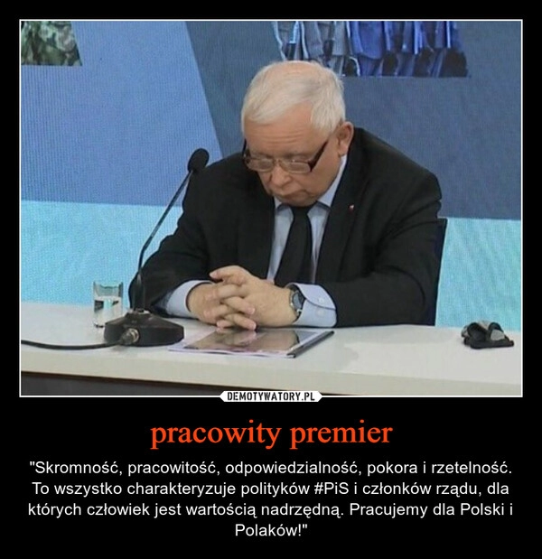 
    pracowity premier