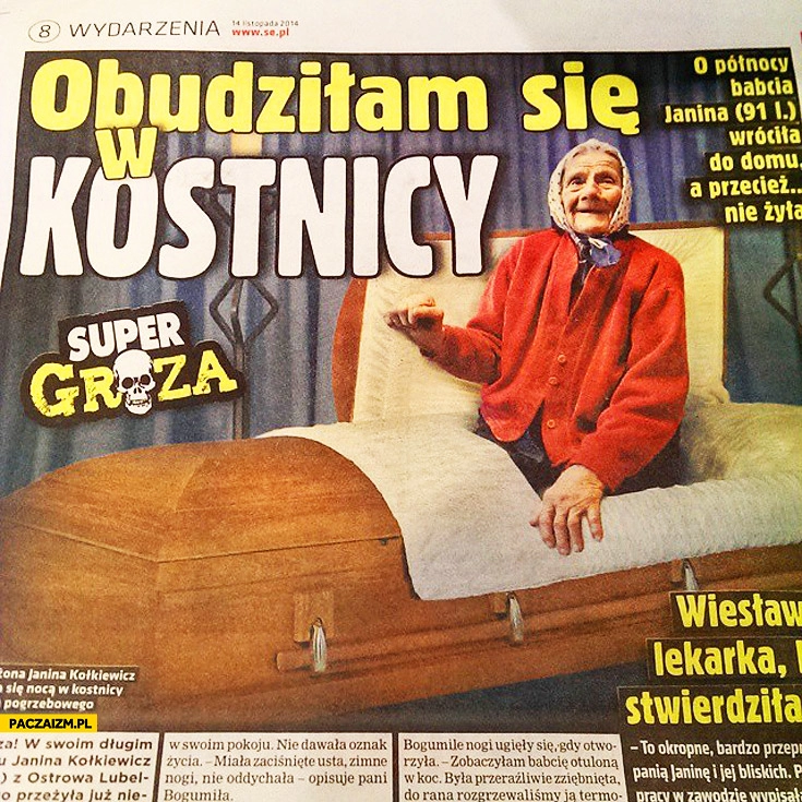 
    Super groza obudziłam się w kostnicy