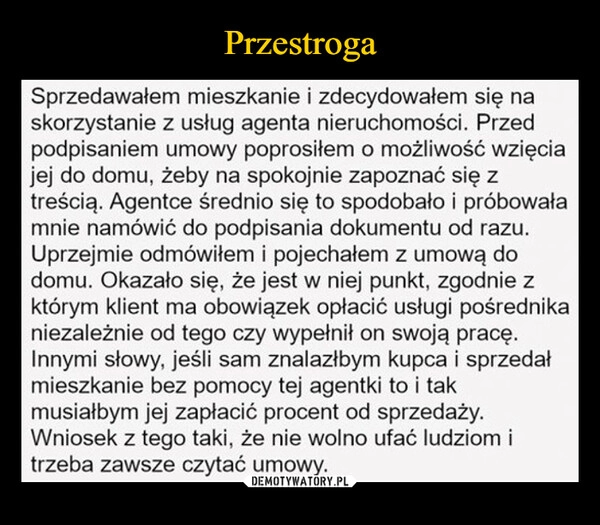 
    Przestroga