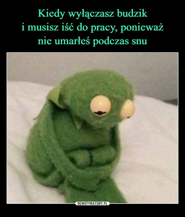 
    Kiedy wyłączasz budzik
i musisz iść do pracy, ponieważ
nie umarłeś podczas snu