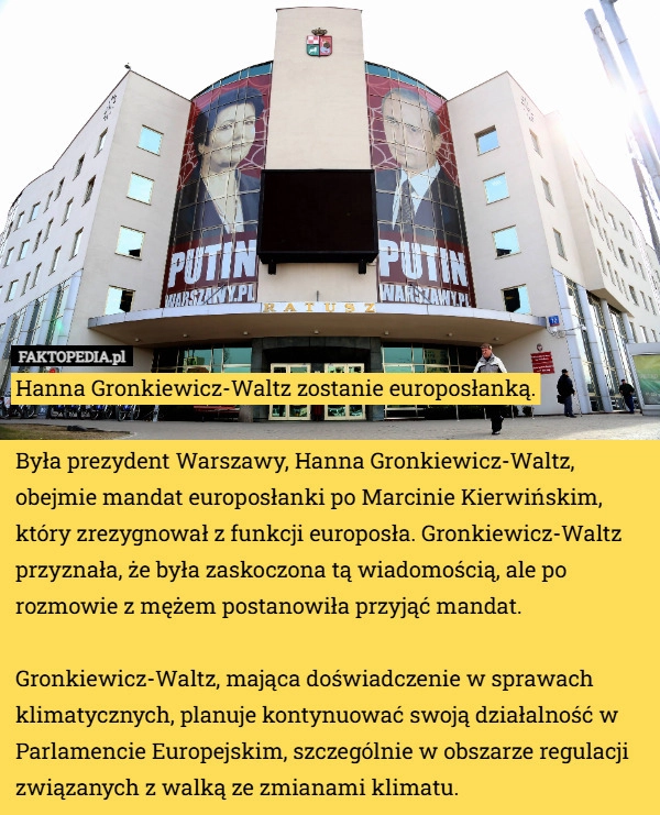 
    Hanna Gronkiewicz-Waltz zostanie europosłanką. Była prezydent Warszawy,...