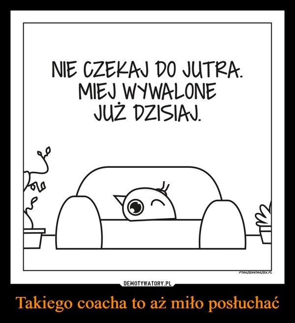 
    Takiego coacha to aż miło posłuchać