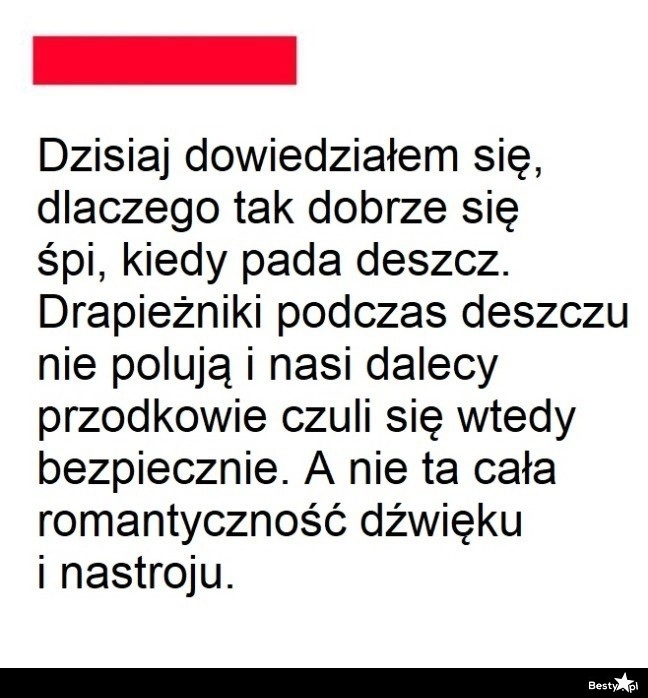 
    Sen podczas deszczu 