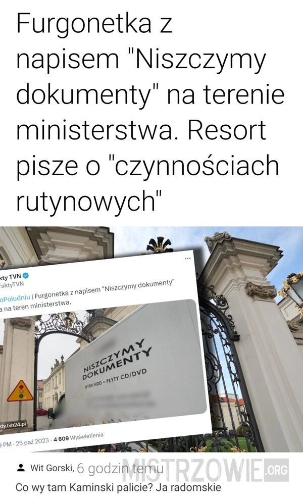 
    Niszczymy dokumenty