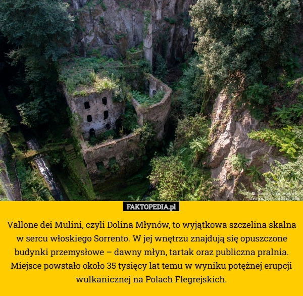 
    Vallone dei Mulini, czyli Dolina Młynów, to wyjątkowa szczelina skalna w