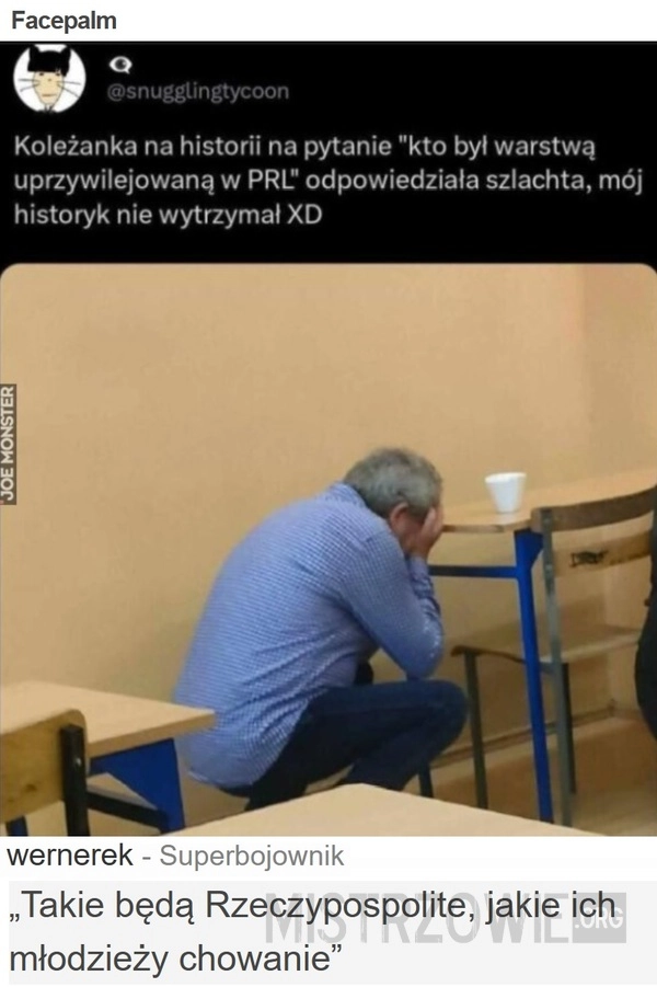 
    Facepalm