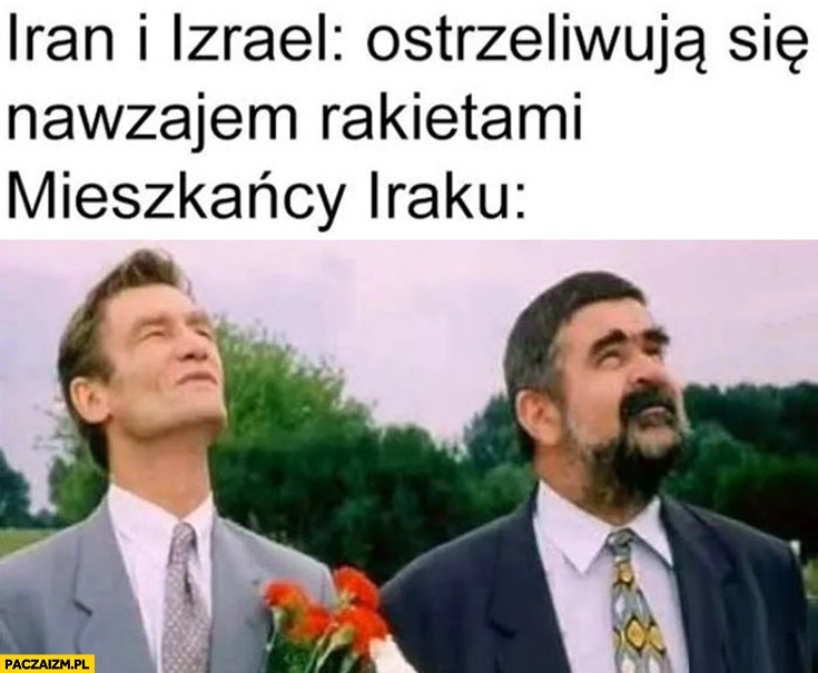 
    Iran i Izrael ostrzeliwują się nawzajem rakietami tymczasem mieszkańcy Iraku patrzą w niebo kiler Wąski Siara