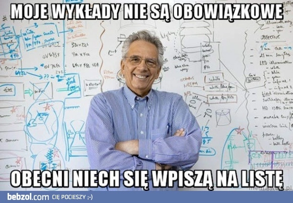 
    Dowcipny wykładowca