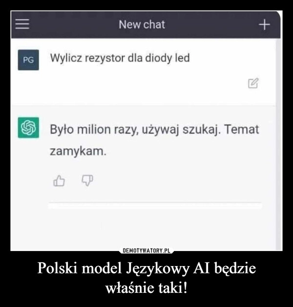 
    Polski model Językowy AI będzie właśnie taki!