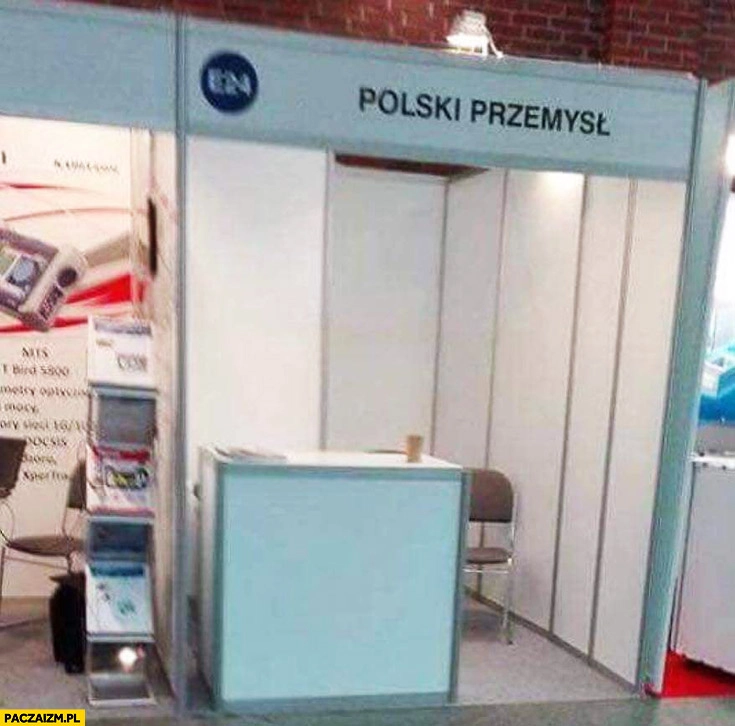 
    Polski przemysł stoisko na targach puste biedne