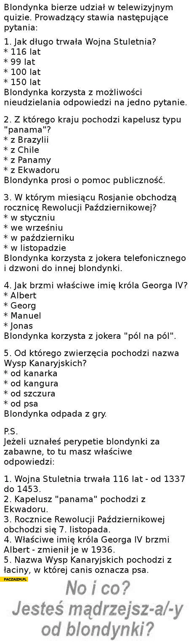 
    Quiz blondynka