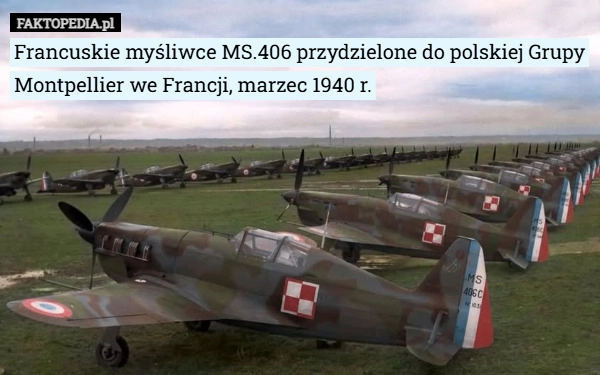 
    Francuskie myśliwce MS.406 przydzielone do polskiej Grupy Montpellier we