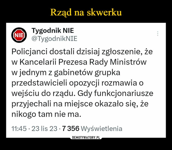 
    Rząd na skwerku