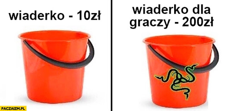 
    Wiaderko 10 zł, wiaderko dla graczy 200 zł