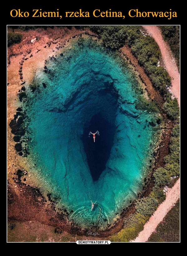 
    Oko Ziemi, rzeka Cetina, Chorwacja