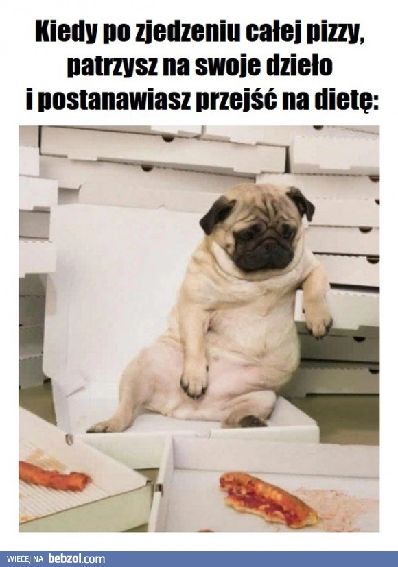 
    Po zjedzeniu pizzy 