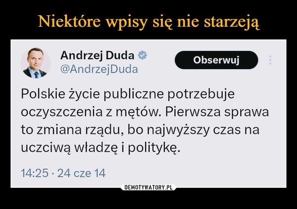 
    Niektóre wpisy się nie starzeją