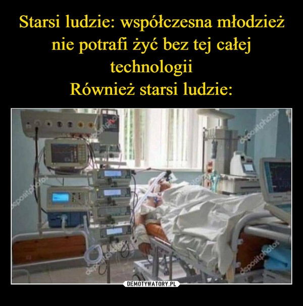 
    
Starsi ludzie: współczesna młodzież nie potrafi żyć bez tej całej technologii
Również starsi ludzie: 