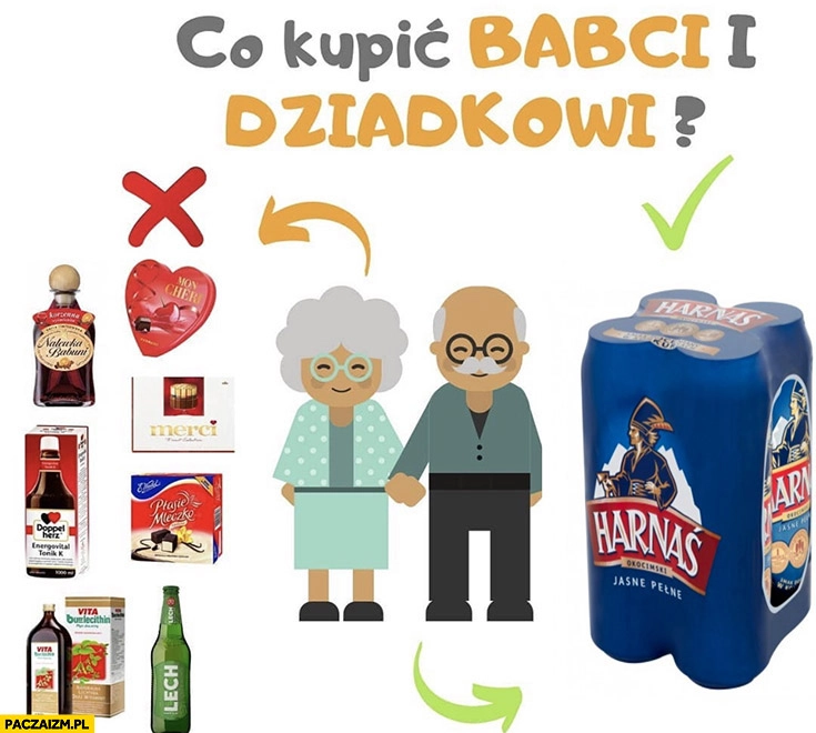 
    Co kupić babci i dziadkowi porada zgrzewkę Harnasia