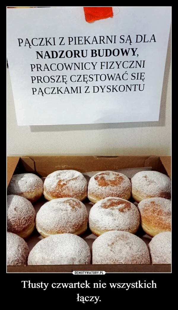 
    Tłusty czwartek nie wszystkich łączy.