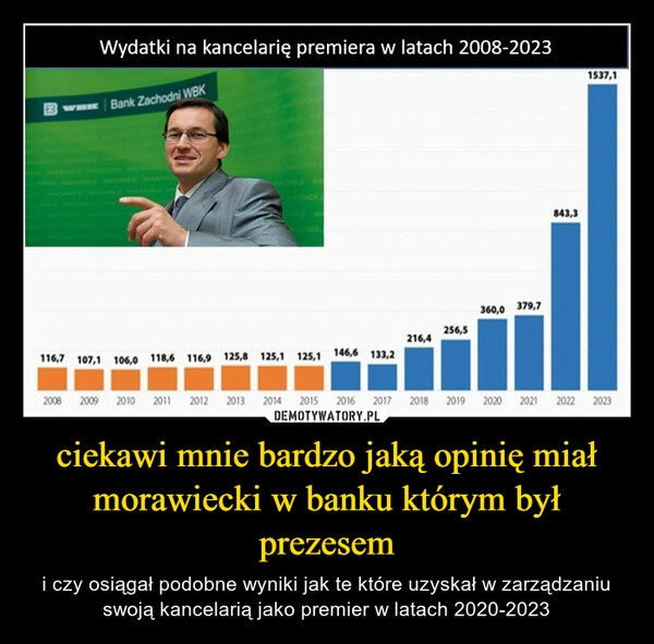 
    ciekawi mnie bardzo jaką opinię miał morawiecki w banku którym był prezesem