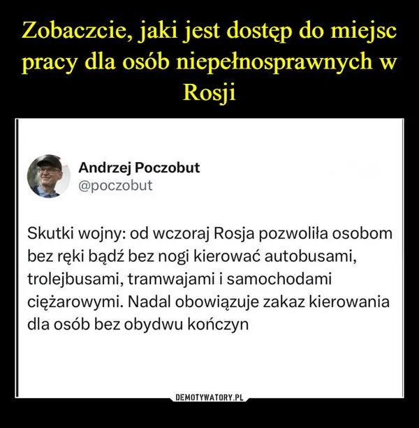
    Zobaczcie, jaki jest dostęp do miejsc pracy dla osób niepełnosprawnych w Rosji