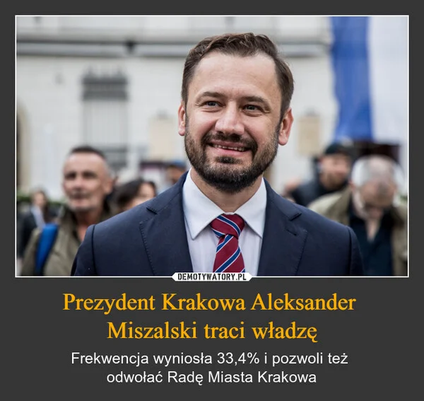 Prezydent Krakowa Aleksander Miszalski traci władzę