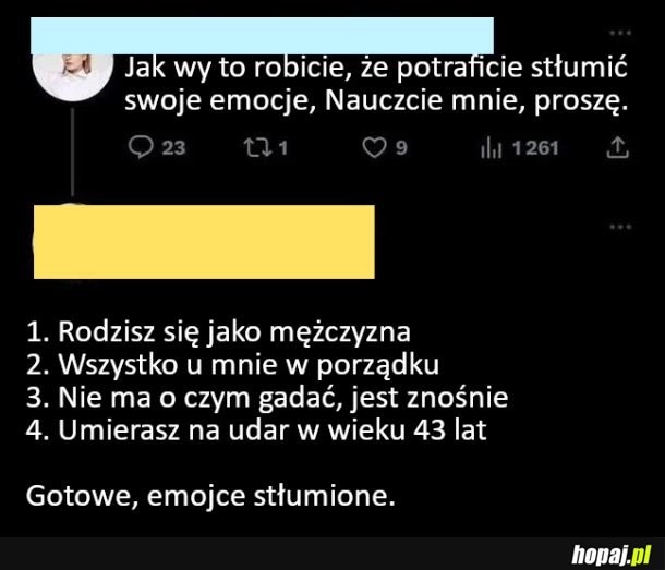 
    Tłumienie emocji