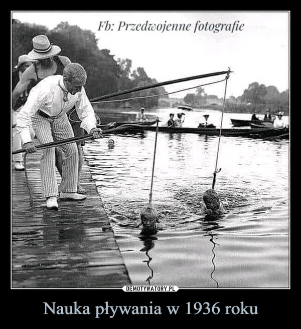 
    Nauka pływania w 1936 roku