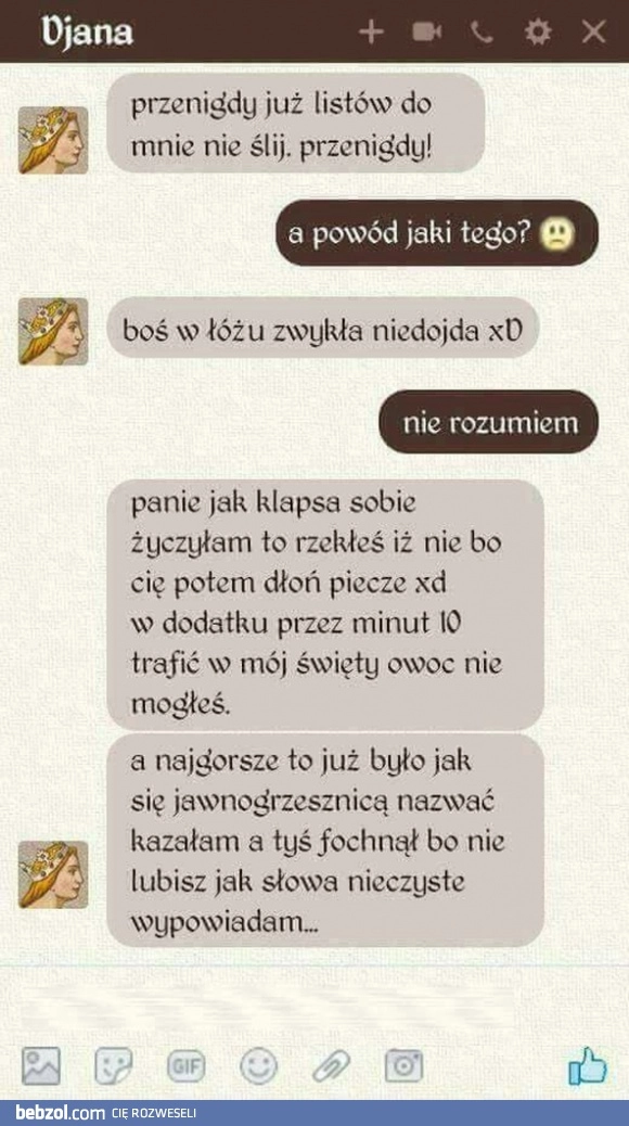 
    Niedojda w łóżku