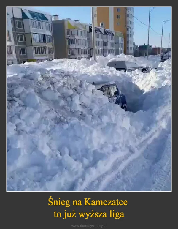 
    Śnieg na Kamczatce to już wyższa liga