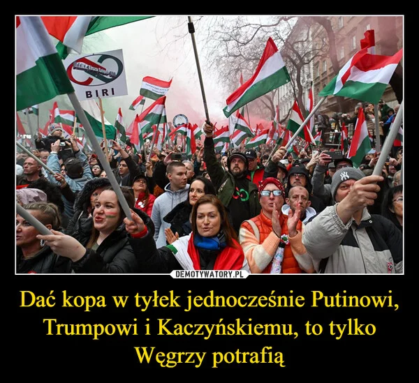 
    Dać kopa w tyłek jednocześnie Putinowi, Trumpowi i Kaczyńskiemu, to tylko Węgrzy potrafią