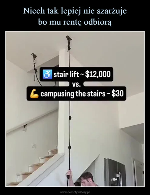 Niech tak lepiej nie szarżuje bo mu rentę odbiorą