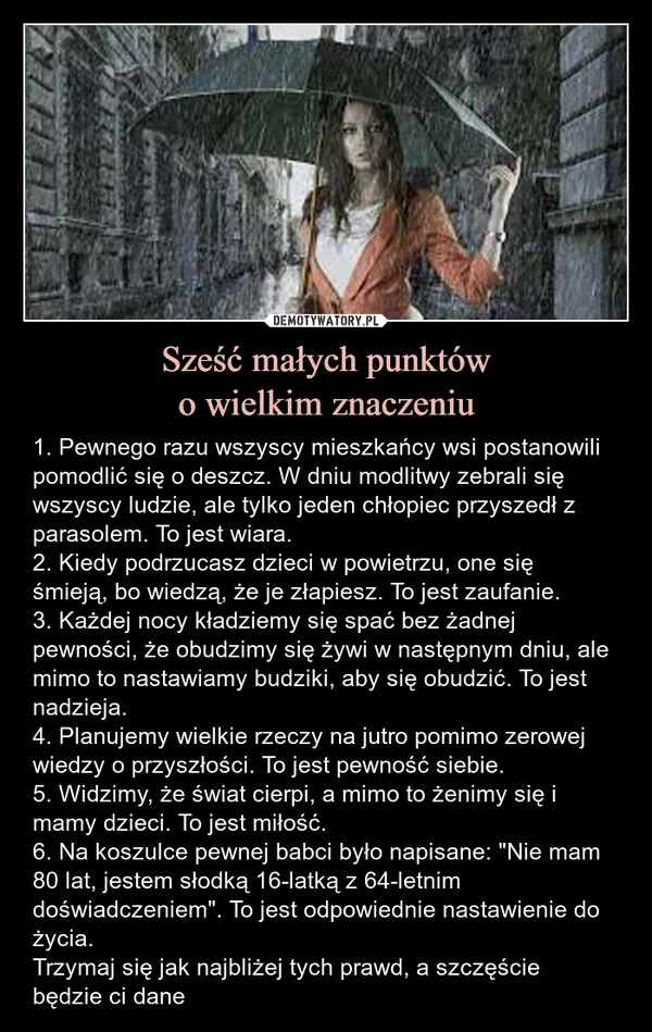 
    Sześć małych punktów o wielkim znaczeniu