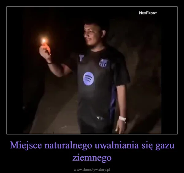 
    Miejsce naturalnego uwalniania się gazu ziemnego