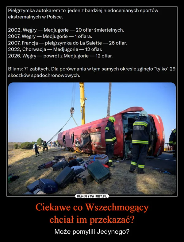 Ciekawe co Wszechmogący chciał im przekazać?