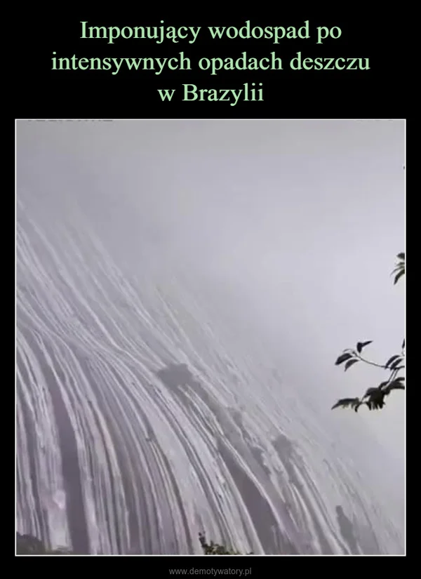 
    Imponujący wodospad po intensywnych opadach deszczu w Brazylii