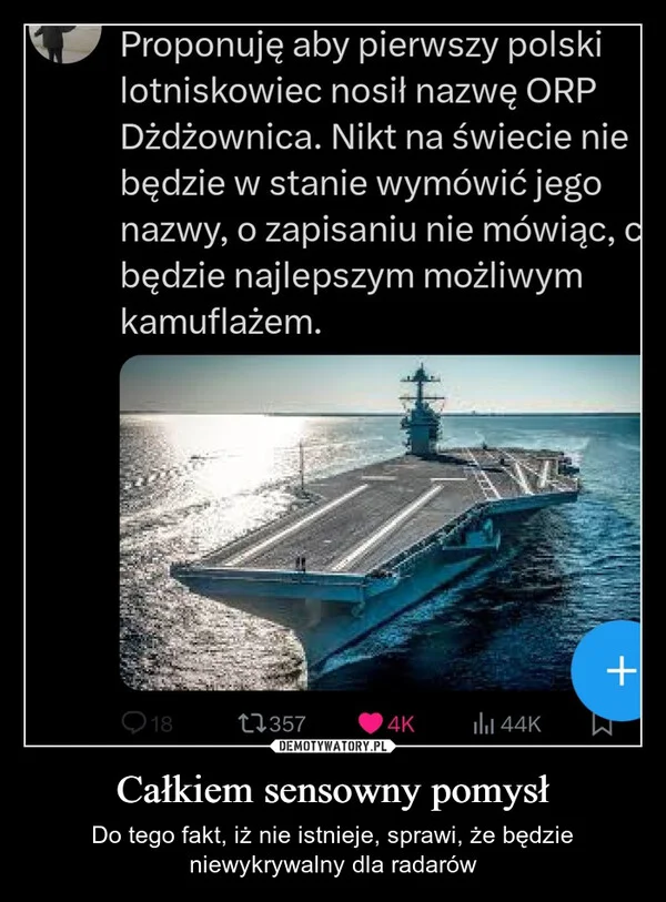 
    Całkiem sensowny pomysł