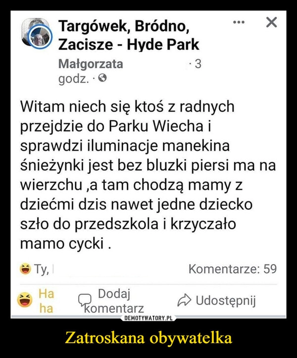 
    
Zatroskana obywatelka 