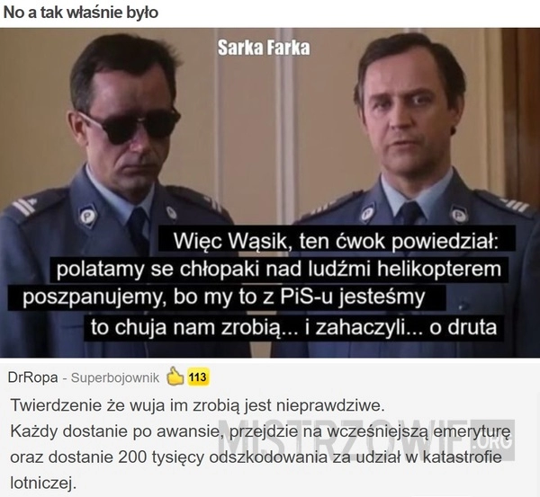 
    No a tak właśnie było