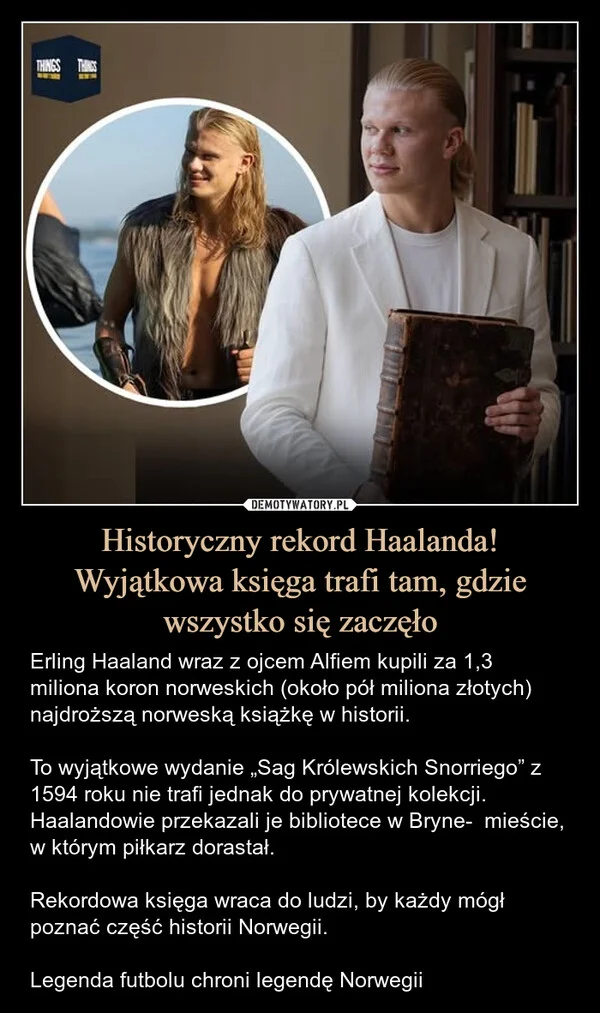
    Historyczny rekord Haalanda! Wyjątkowa księga trafi tam, gdzie wszystko się zaczęło