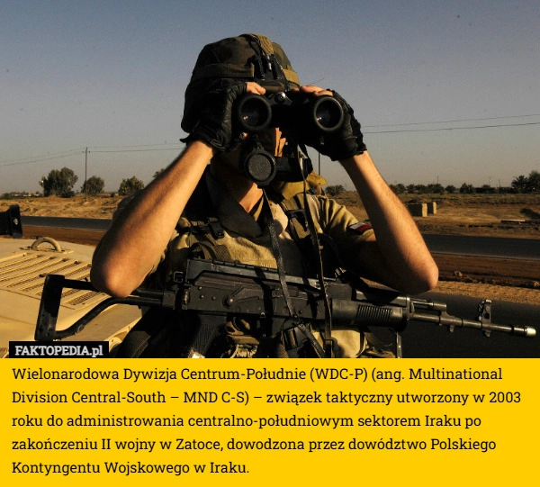 
    Wielonarodowa Dywizja Centrum-Południe (WDC-P) (ang. Multinational Division