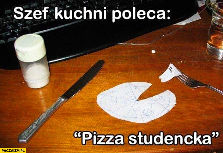 
    Szef kuchni poleca pizza studencka